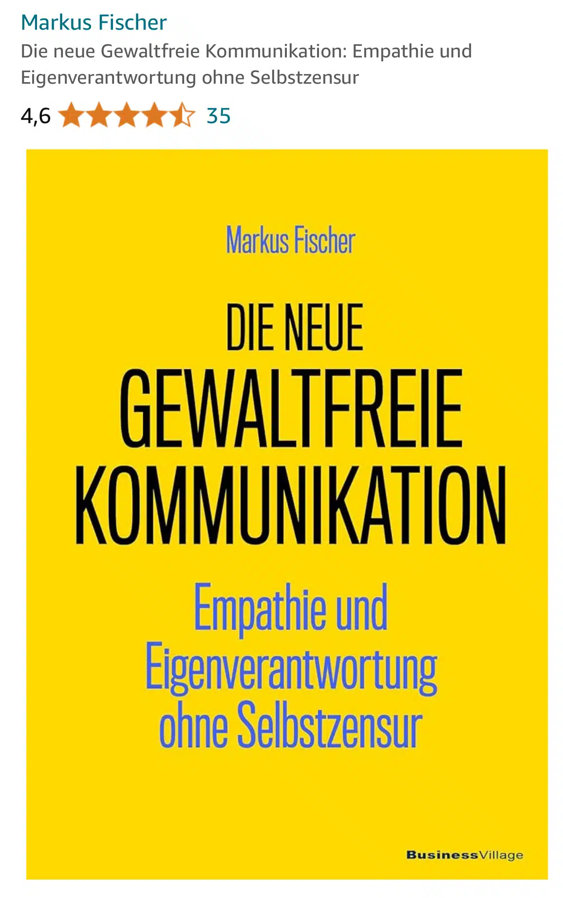 Buch Gewaltfreie Kommunikation Markus Fischer